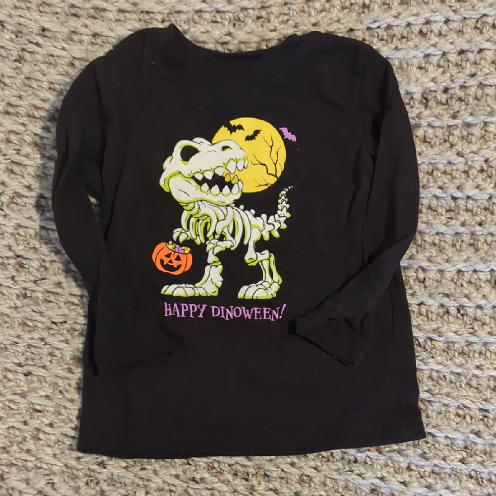 Jumping Beans Black Happy Dinoween Long Sleeve Tee